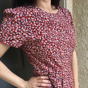 Floral Mini Dress with Zipper Back